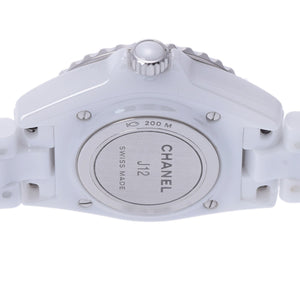CHANEL J12 Phantom 33mm H6345 Women's White Ceramic/SS Watch Quartz Dial