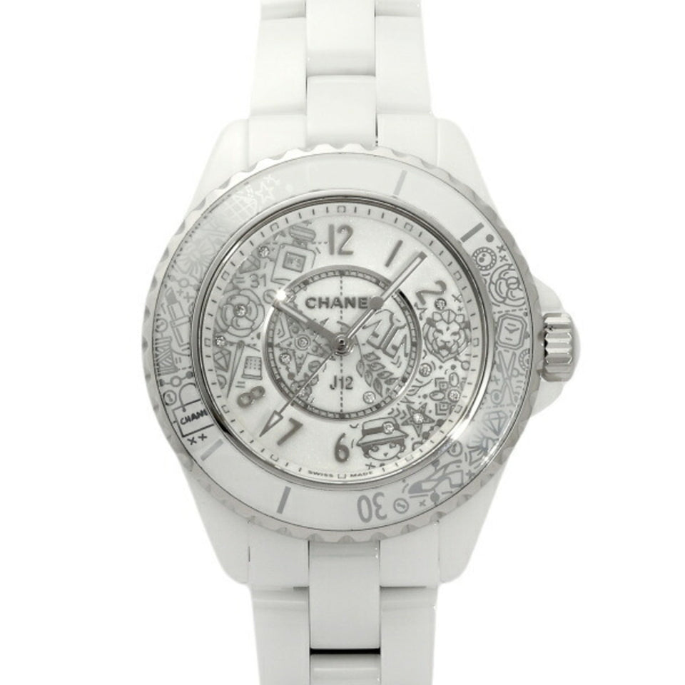 CHANEL J12 20 Limited to 2020 pieces worldwide 20th anniversary model H6477 White dial wristwatch ladies