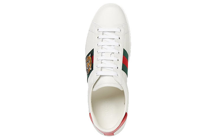 GUCCI ACE Series Cowhide Embroidered Sports Shoe White 457132-A38G0-9064