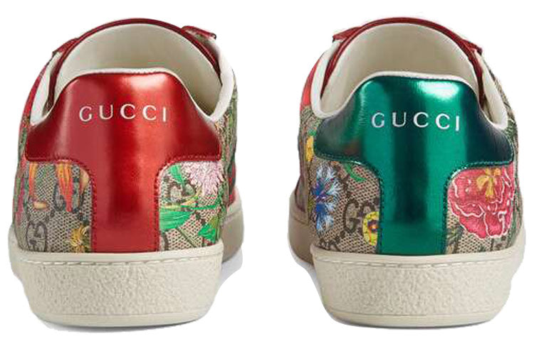 (WMNS) Gucci Ace GG Supreme Low 'Flora Print - Red' 433900-HT520-8490