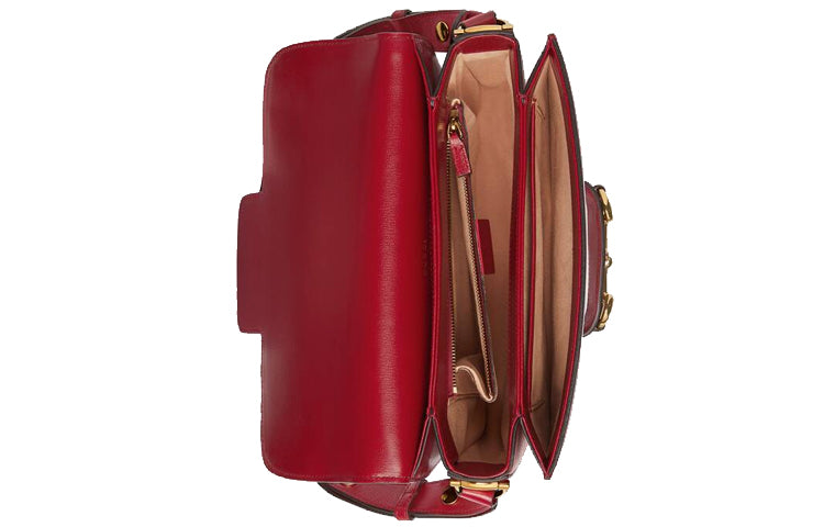(WMNS) GUCCI 1955Button Vintage Single Shoulder Bag Red 602204-1DB0G-6638