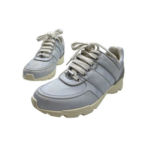 Chanel Shoes CC Low-Top Sneakers Sky Blue Sz 37