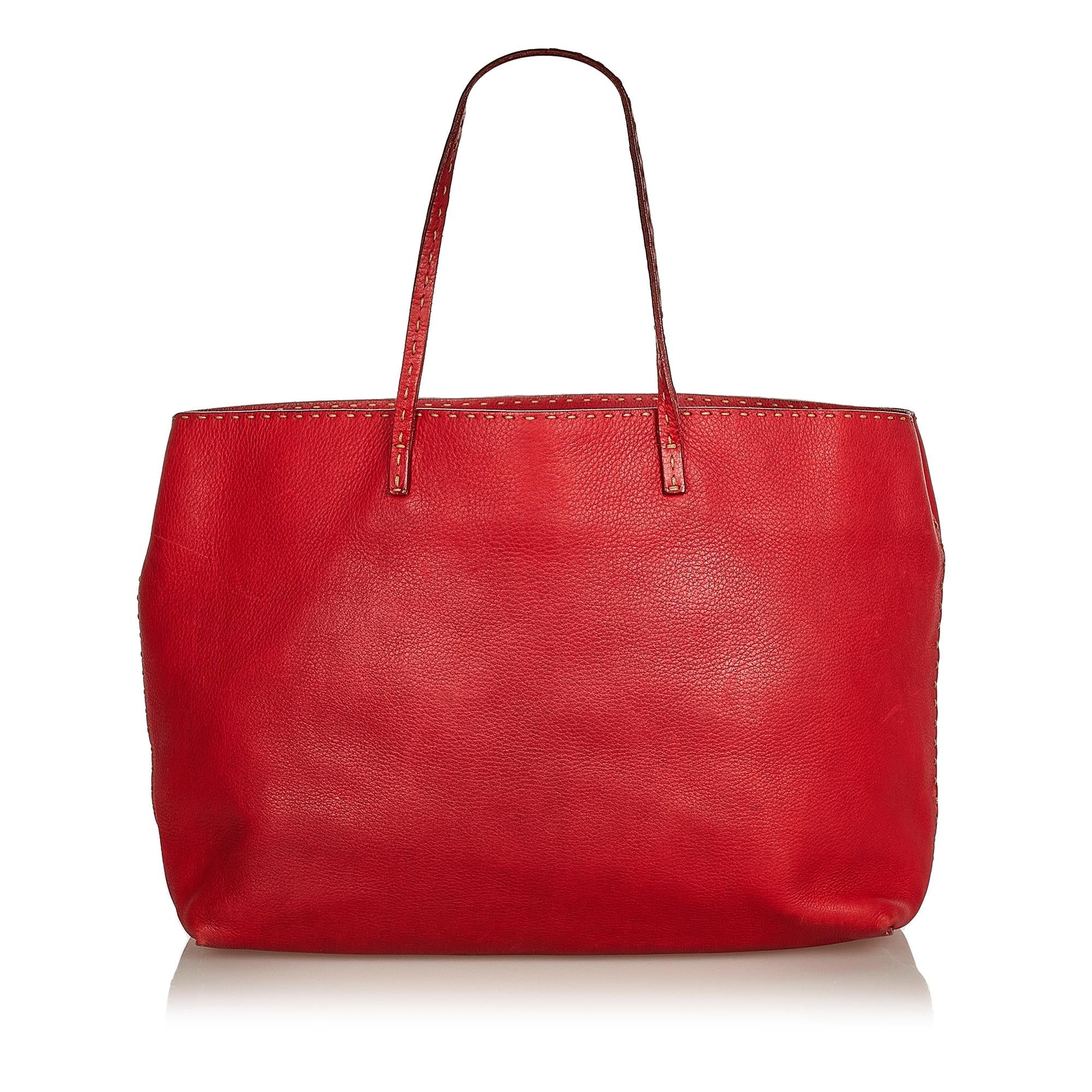 Fendi Selleria Leather Tote Bag (SHG-25660) – Kilta Bags