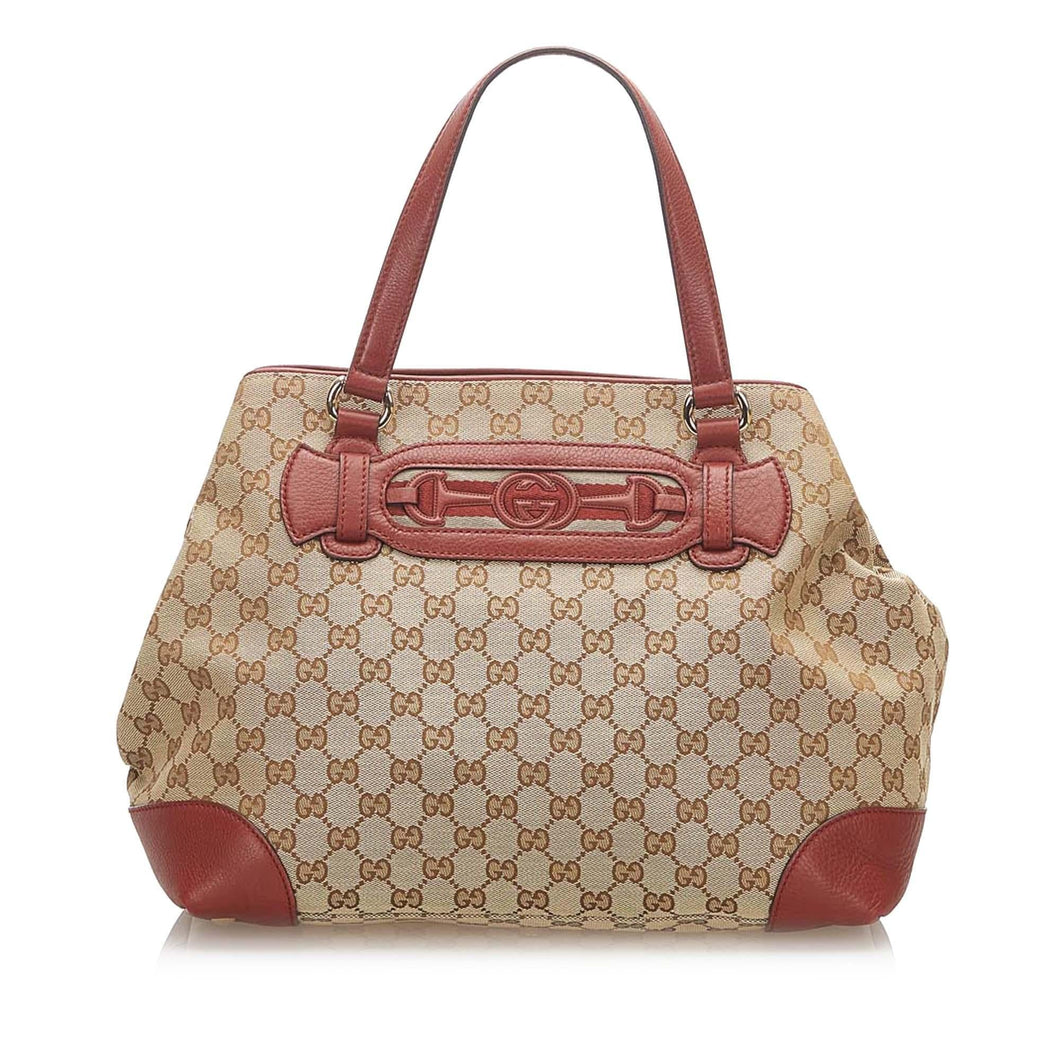 Gucci GG Canvas Dressage Tote Bag (SHG-18067)