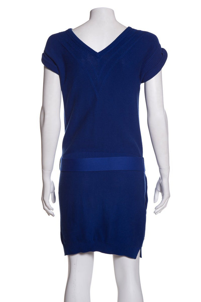 Hermès Blue Knit Sweater Dress SZ 34 sale
