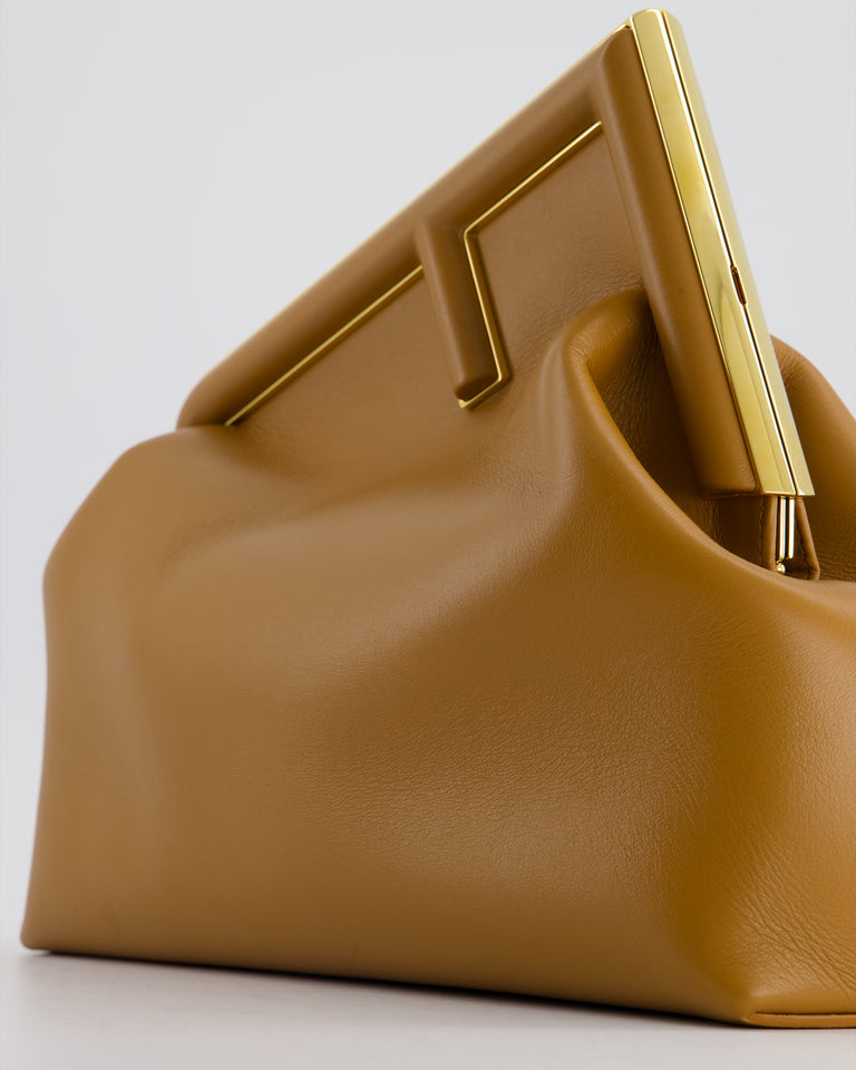 Fendi First Midi Tan Leather Bag with Gold Hardware RRP - £2550