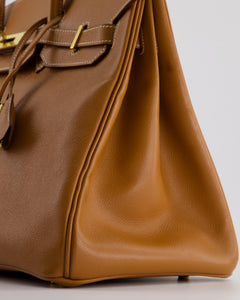 VINTAGE* Hermès Vintage Birkin Bag 35cm in Gold Courchevel Leather with Gold Hardware