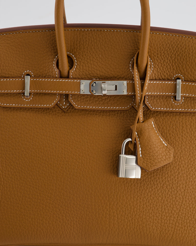 Hermès Birkin 25cm Retourne in Gold Togo Leather with Palladium Hardware