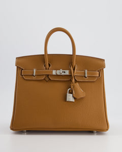 Hermès Birkin 25cm Retourne in Gold Togo Leather with Palladium Hardware