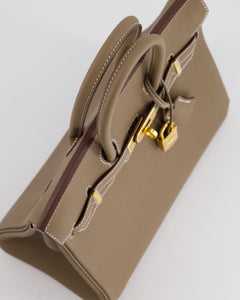 Hermès Birkin Retourne 25cm in Etoupe Togo Leather with Gold Hardware