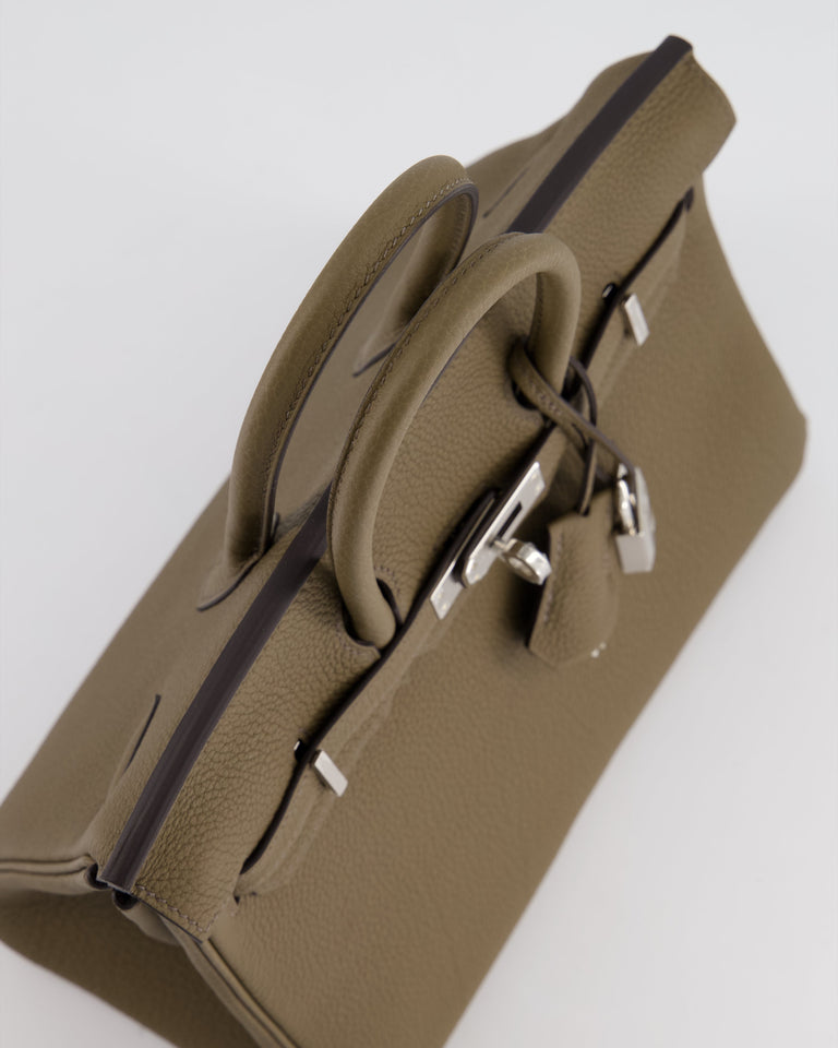 Hermès Birkin Bag Retourne 25cm in Toundra Togo Leather with Palladium Hardware