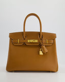 Hermès Birkin Bag 30cm in Gold Epsom Leather with Gold Hardware