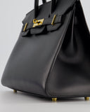Hermès Birkin Bag 30cm Black  in Sellier Box Leather with Gold Hardware