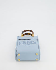 Fendi Baby Blue Leather Sunshine Shopper Mini Bag RRP £1,290