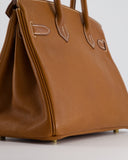 Hermès Birkin Bag 30cm Retourne in Fauve Barenia Faubourg Leather with Gold Hardware