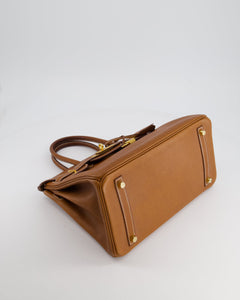 Hermès Birkin Bag 30cm Retourne in Fauve Barenia Faubourg Leather with Gold Hardware