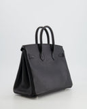 Hermès Birkin HSS 25cm Retourne in Black Chèvre Leather with Brushed Palladium Hardware