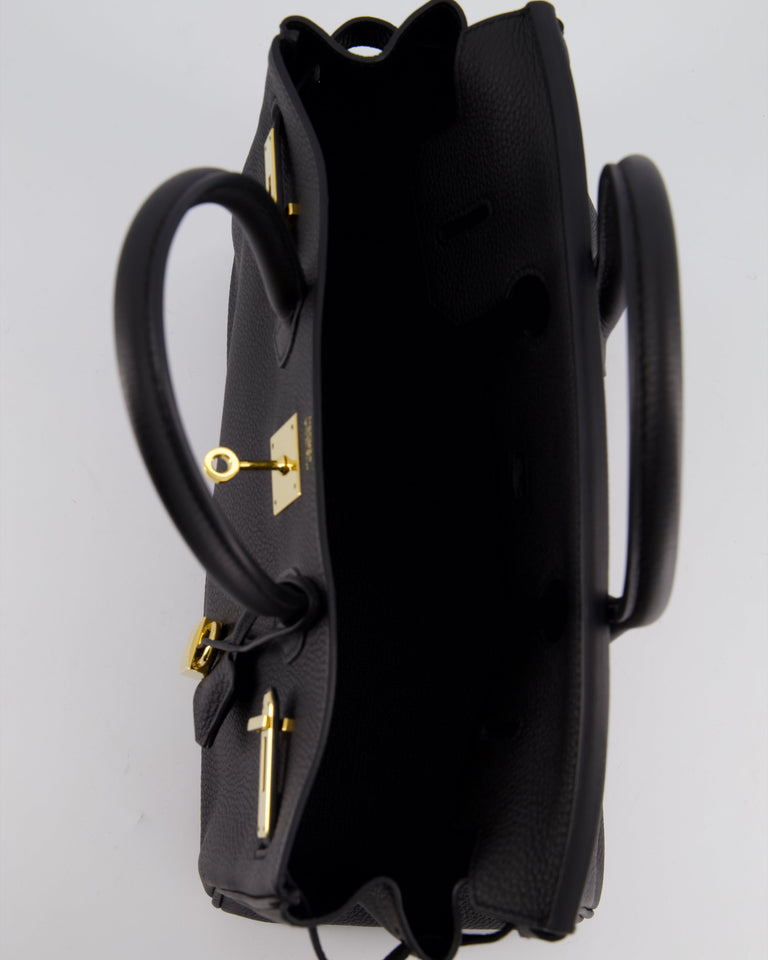 Hermes Birkin 30cm Retourne Bag in Black Togo Leather with Gold Hardware
