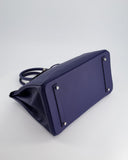 Hermès Birkin 35cm Retourne Bag in Bleu Saphir Epsom Leather with Palladium Hardware