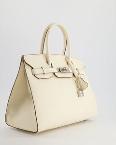 Hermès Birkin Bag 30cm Sellier in Nata Epsom Leather with Palladium Hardware