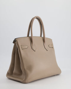 Hermes Birkin 30cm Retourne Bag in Gris Touturelle Clemence Leather with Palladium Hardware