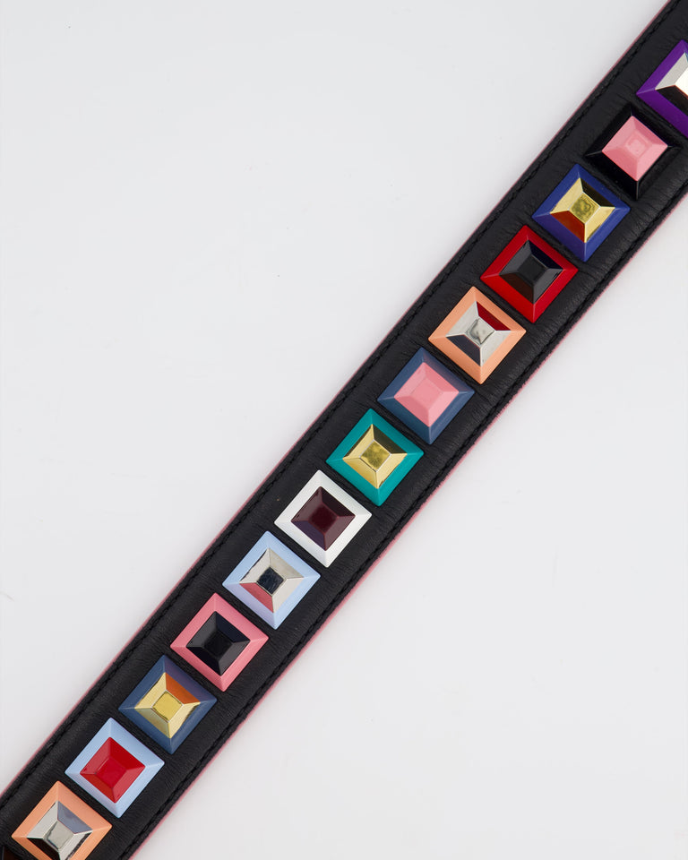 Fendi Multi-Colour Long Bag Strap with Spike Detail
