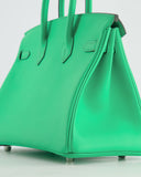 Hermès Birkin 25cm Bag Retourne in Vert Comics Swift Leather with Palladium Hardware