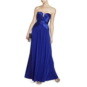BCBGMAXAZRIA-Tasha Royal Blue Strapless Dress NYC6O413-4M5 - Runway Catalog