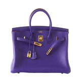 Hermès Birkin 35 Iris Special Order Horseshoe Bag