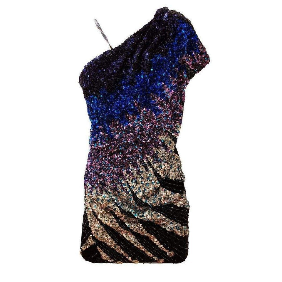 Emilio Pucci-Multi Color Silk One Shoulder Dress - Runway Catalog