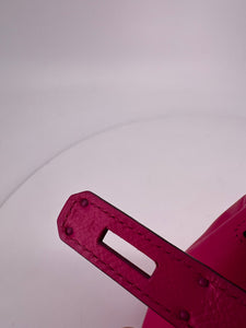 Hermès Birkin Bag 30cm Verso in Rose Tyrien Pink Epsom Leather with Palladium Hardware