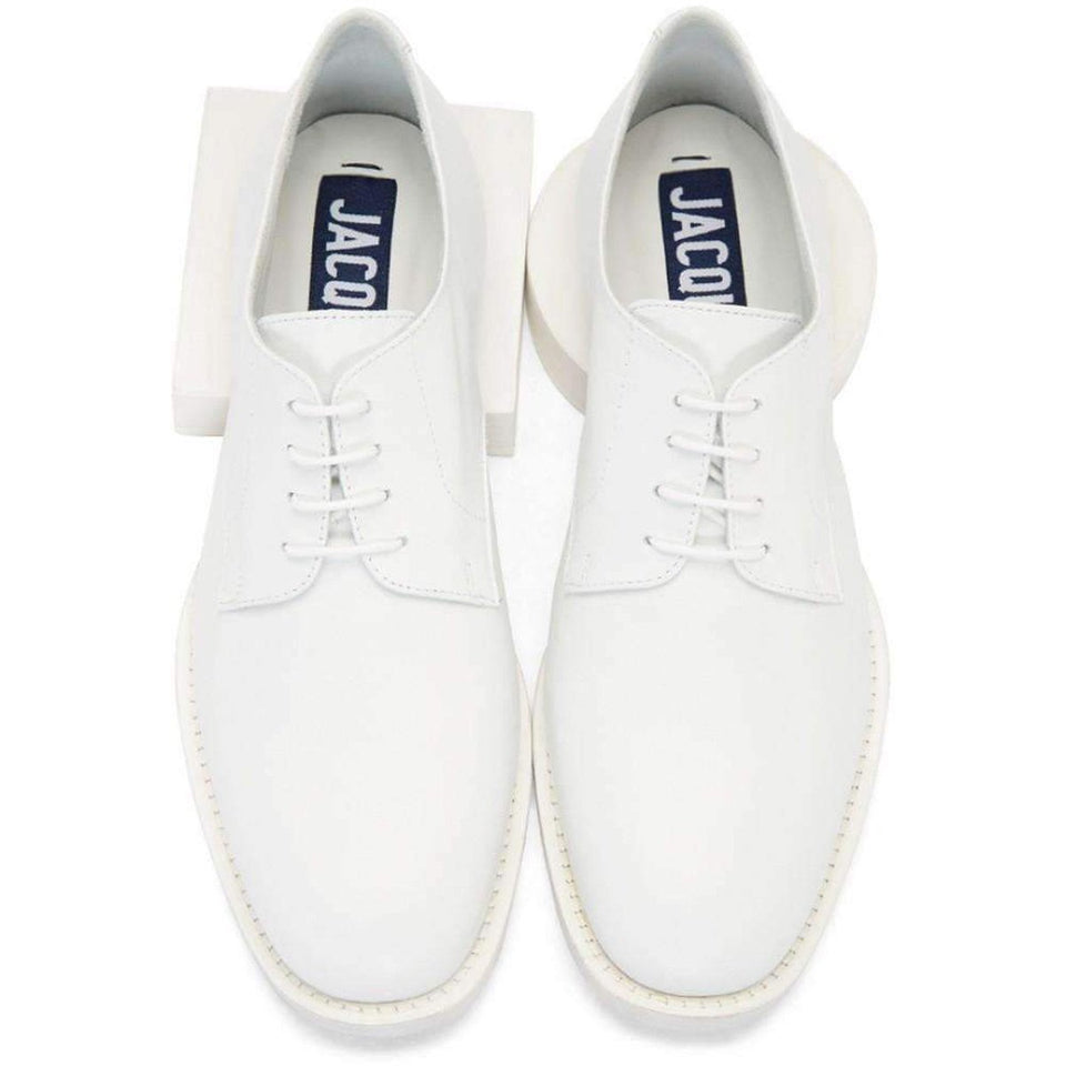 Jacquemus-White Clown Derbys Leather Oxford Shoes - Runway Catalog
