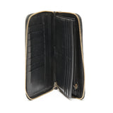 Fendi Black Patent Leather Zip Around Wallet