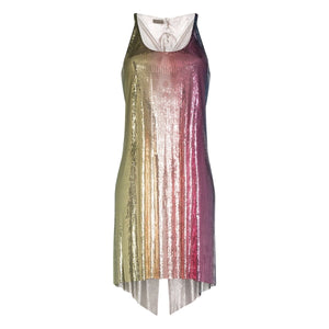 Paco Rabanne-Rainbow Chain Mail Mini Dress - Runway Catalog